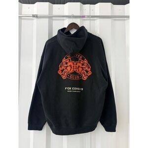 Darc Sport Wolves Club F*CK COVID-19 Hoodie Black Size L NFGU Limited Edition